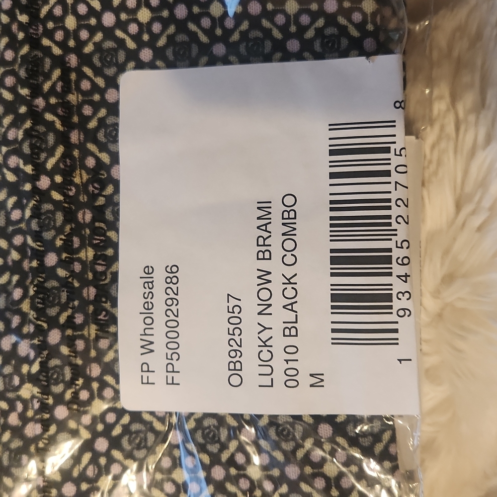 Free People Lucky Now Brami Top in black combo sizes M new with tag - Picture 3 of 5